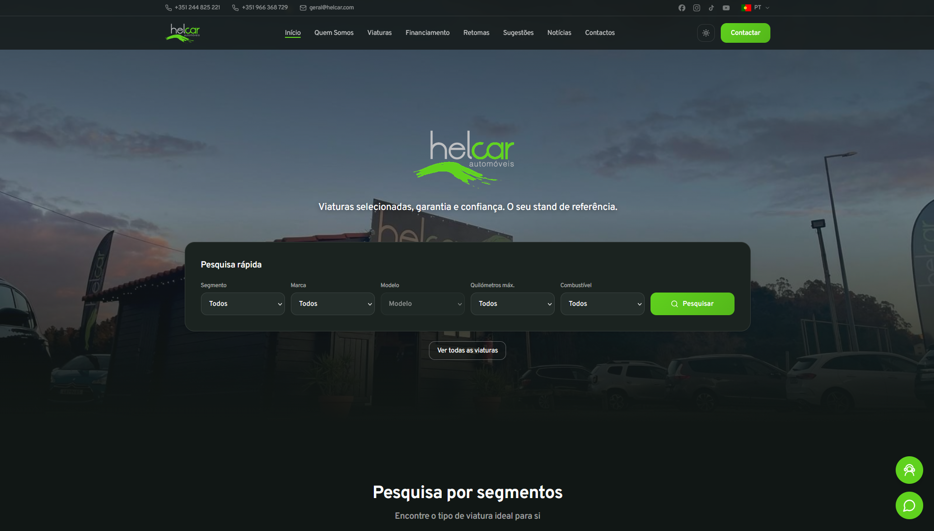 Lançamento do nosso novo Website